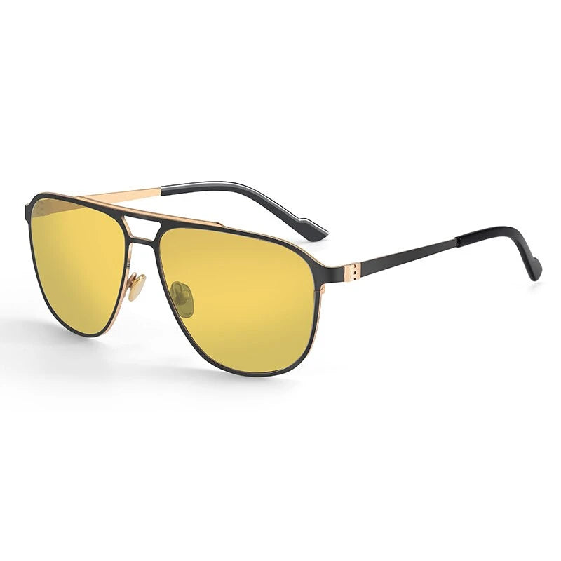 Óculos de Sol Metal Masculino Quadrado Aviador / BOM ÓCULOS - BO0152
