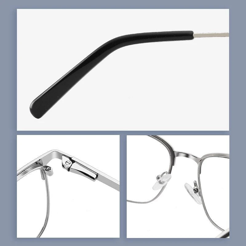 Óculos de Metal Feminino Quadrado Clássico / BOM ÓCULOS - BO0172