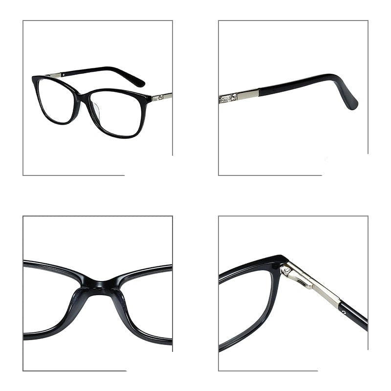 Óculos de Acetato Feminino Quadrado Olho de Gato / BOM ÓCULOS - BO0171