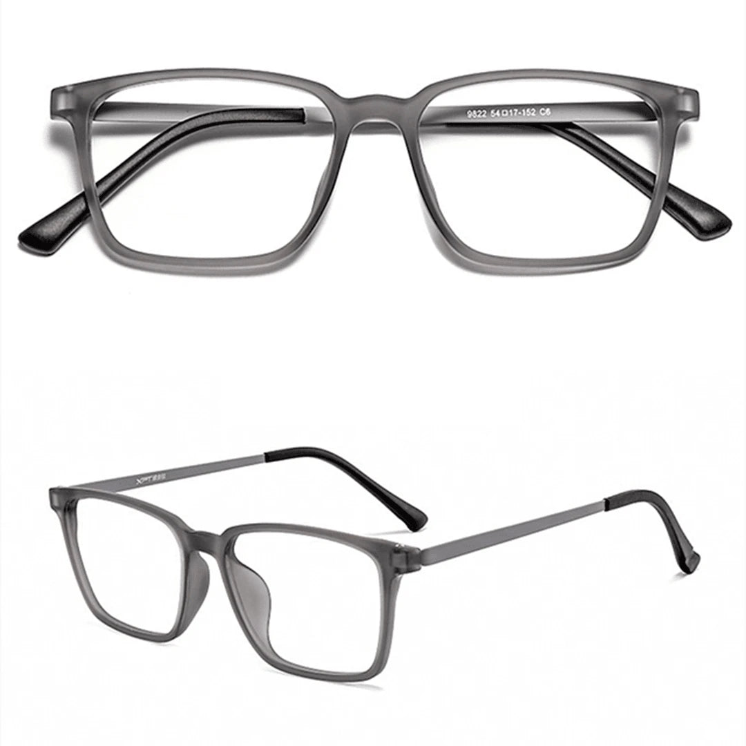 Bom Óculos Acetato Quadrado Tradicional Masculino - BO0005 0 bomoculos Cinza 