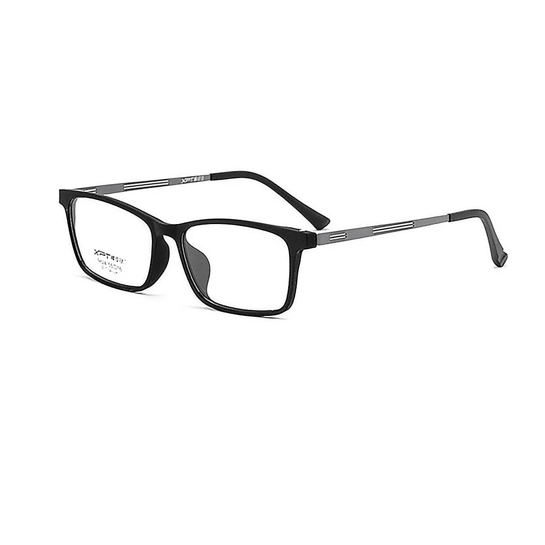 Bom Óculos Acetato Várias Cores Quadrado Unissex- BO0001 0 bomoculos Preto e Cinza 
