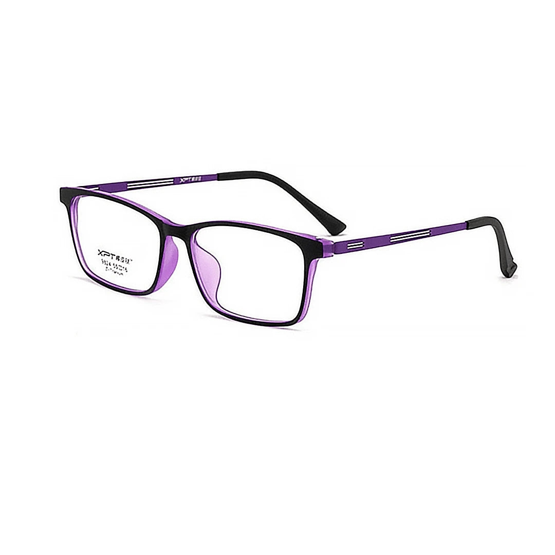 Bom Óculos Acetato Várias Cores Quadrado Unissex- BO0001 0 bomoculos Preto e Roxo 