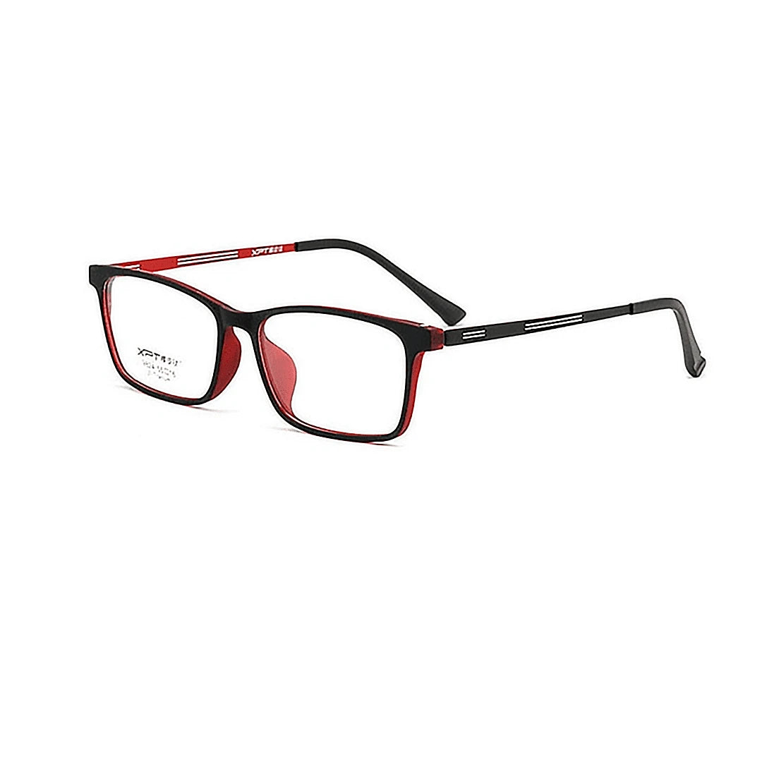 Bom Óculos Acetato Várias Cores Quadrado Unissex- BO0001 0 bomoculos Preto e Vermelho 
