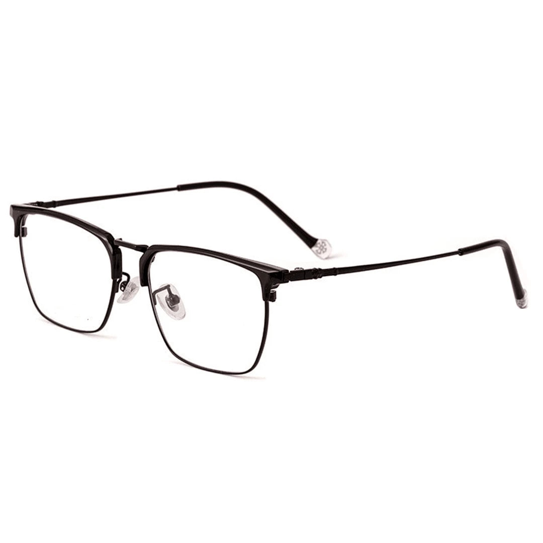 Bom Óculos Metal Quadrado Clássico Unissex - BO0002 0 bomoculos Preto 