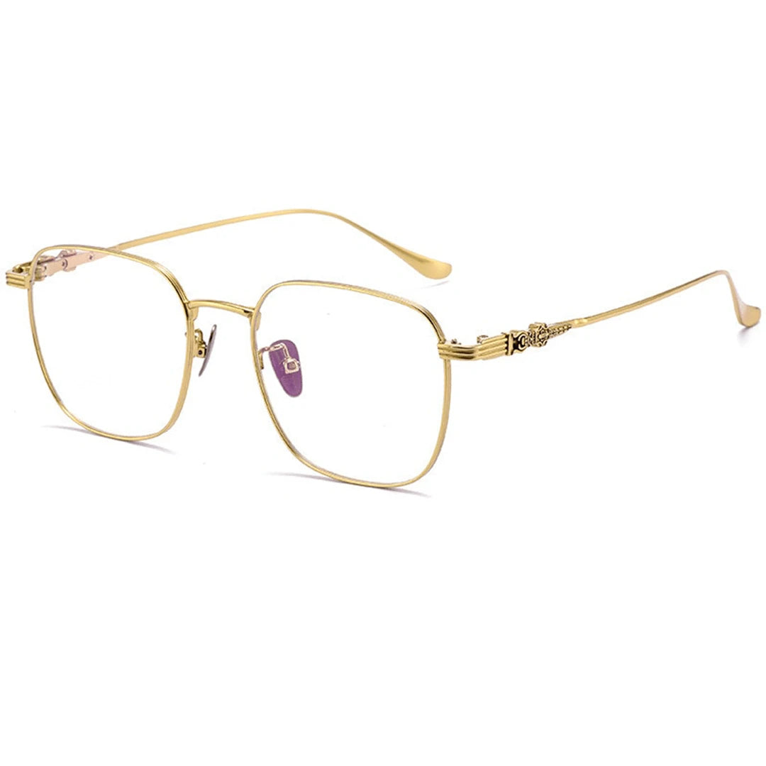 Bom óculos Metal Redondo Retrô Unissex - BO0004 0 bomoculos Dourado 
