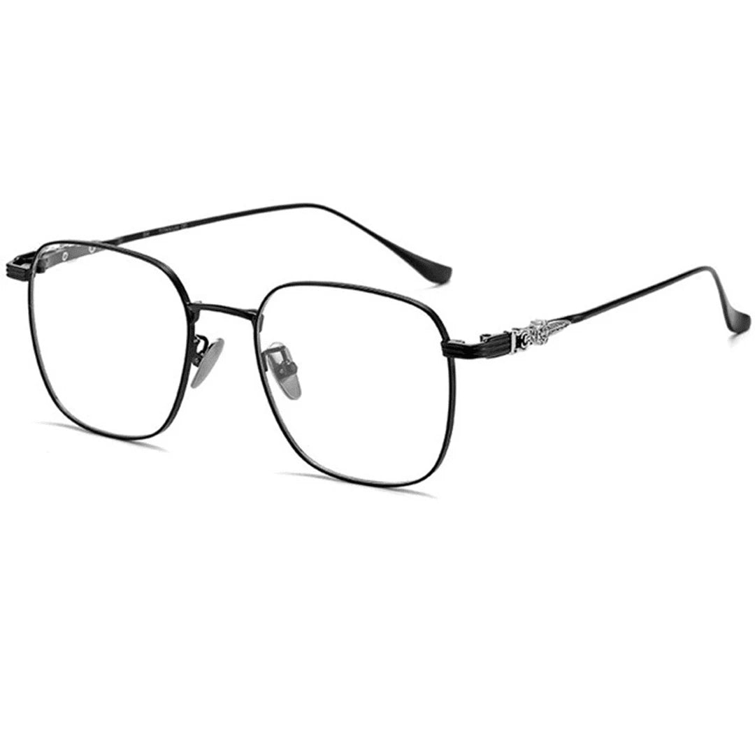 Bom óculos Metal Redondo Retrô Unissex - BO0004 0 bomoculos Preto 