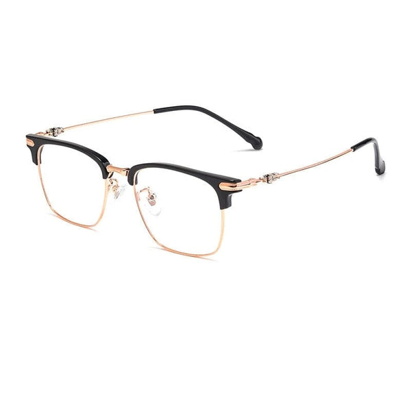 Bom Óculos Vintage Clássico Quadrado Feminino - BO0007 0 bomoculos Rose Gold 