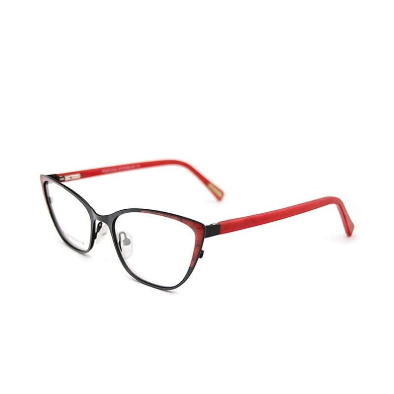 Óculos Acetato Feminino Quadrado / BOM ÓCULOS - BO0130 BO0130 Bom Óculos Preto e Vermelho 
