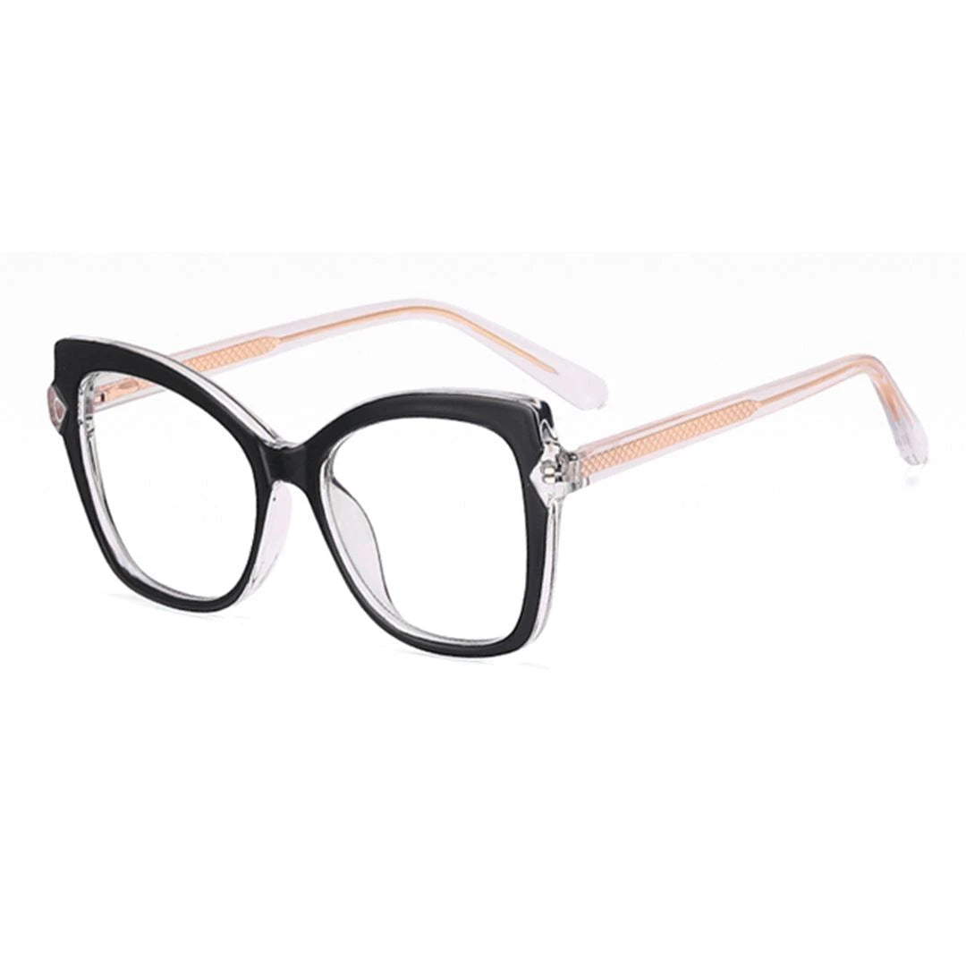 Óculos Acetato Feminino Quadrado Grande TR90 / BOM ÓCULOS - BO0064 BO0064 Bom Óculos Preto 
