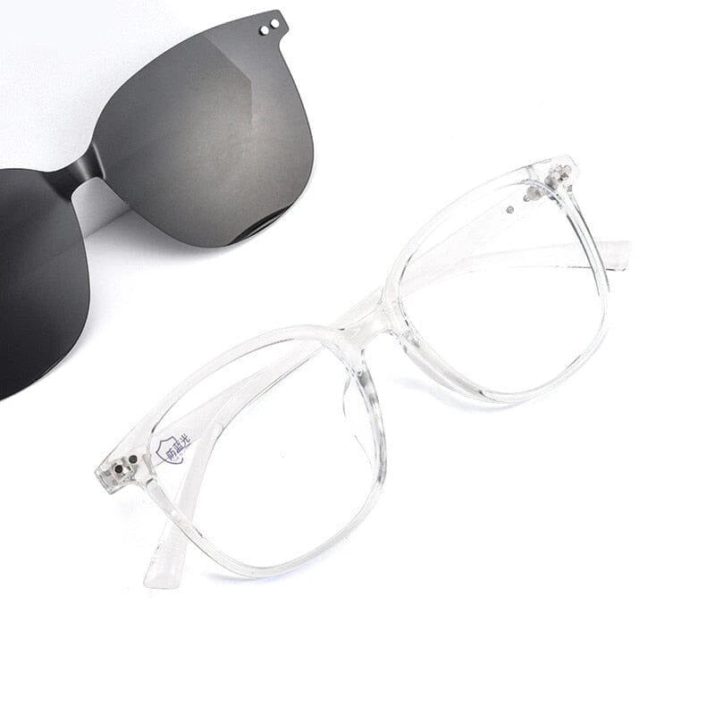 Óculos Acetato Unissex Clipon Moderno / BOM ÓCULOS- BO0013 BO0013 bomoculos Transparente 