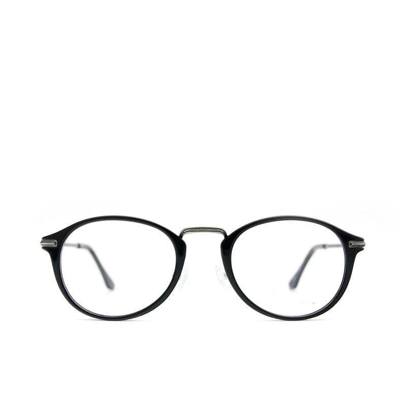 Óculos Acetato Unissex Oval Vintage / BOM ÓCULOS - BO0112 BO0112 Bom Óculos Preto 