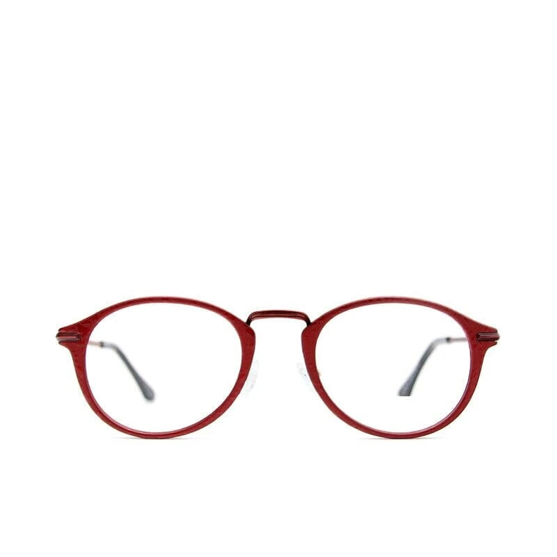 Óculos Acetato Unissex Oval Vintage / BOM ÓCULOS - BO0112 BO0112 Bom Óculos Vermelho 