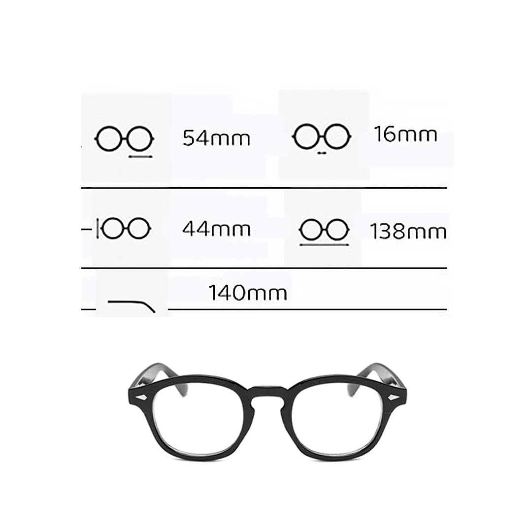 Óculos Acetato Unissex Redondo Clássico Vintage / BOM ÓCULOS - BO0026 BO0026 Bom Óculos 
