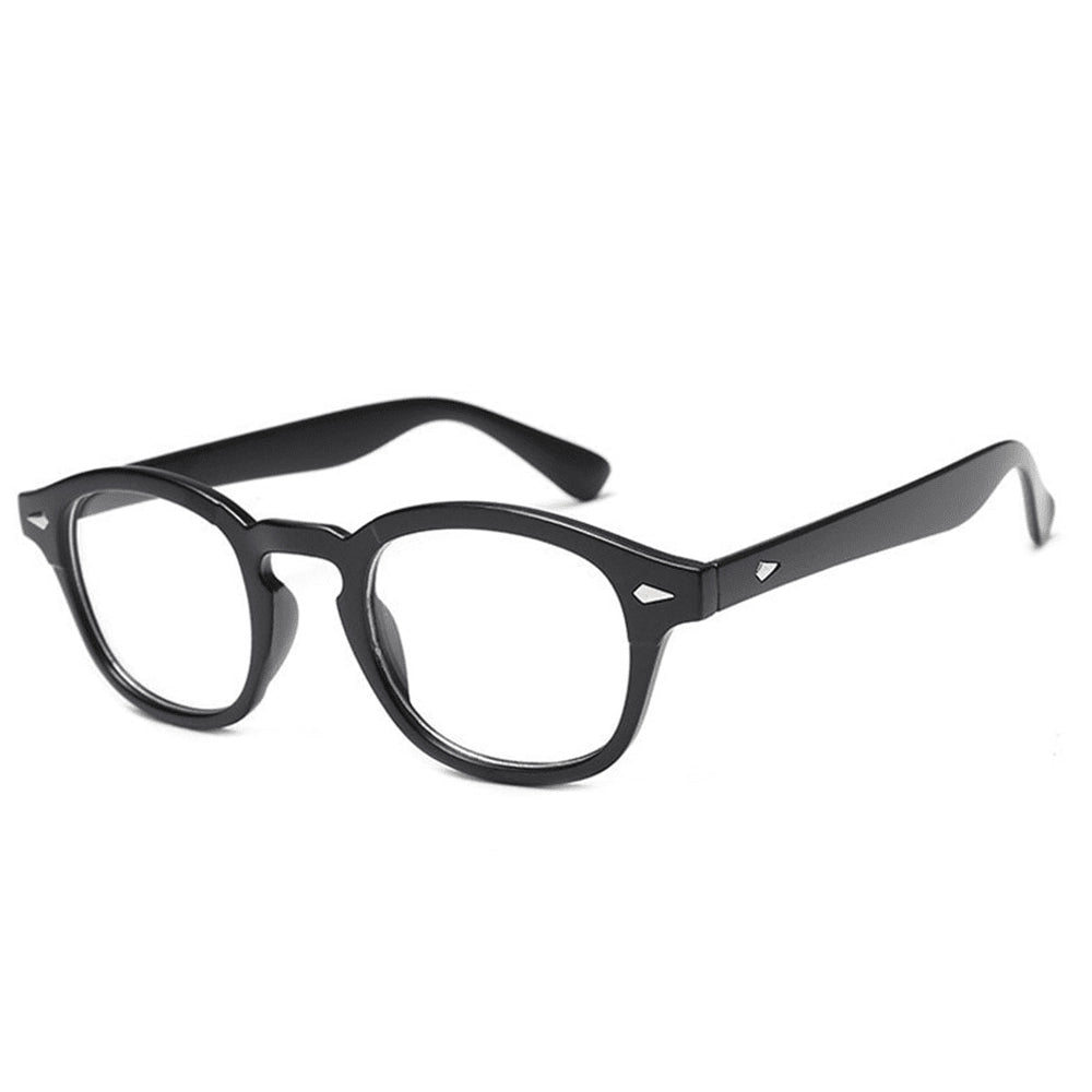 Óculos Acetato Unissex Redondo Clássico Vintage / BOM ÓCULOS - BO0026 BO0026 Bom Óculos Preto 