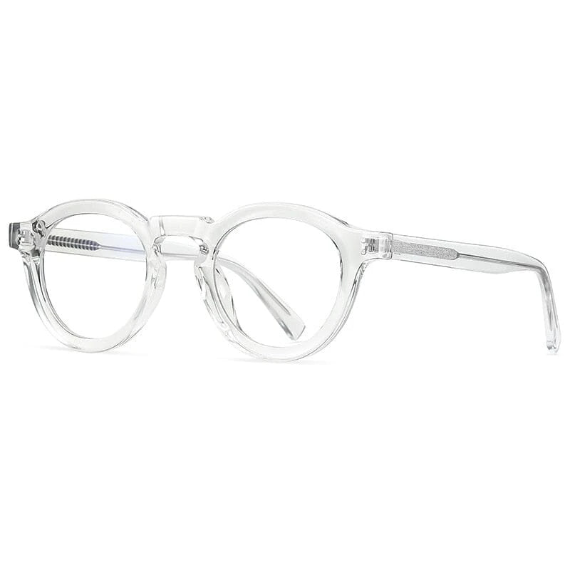 Óculos Acetato Unissex Redondo Vintage / BOM ÓCULOS- BO0027 BO0027 Bom Óculos Transparente 