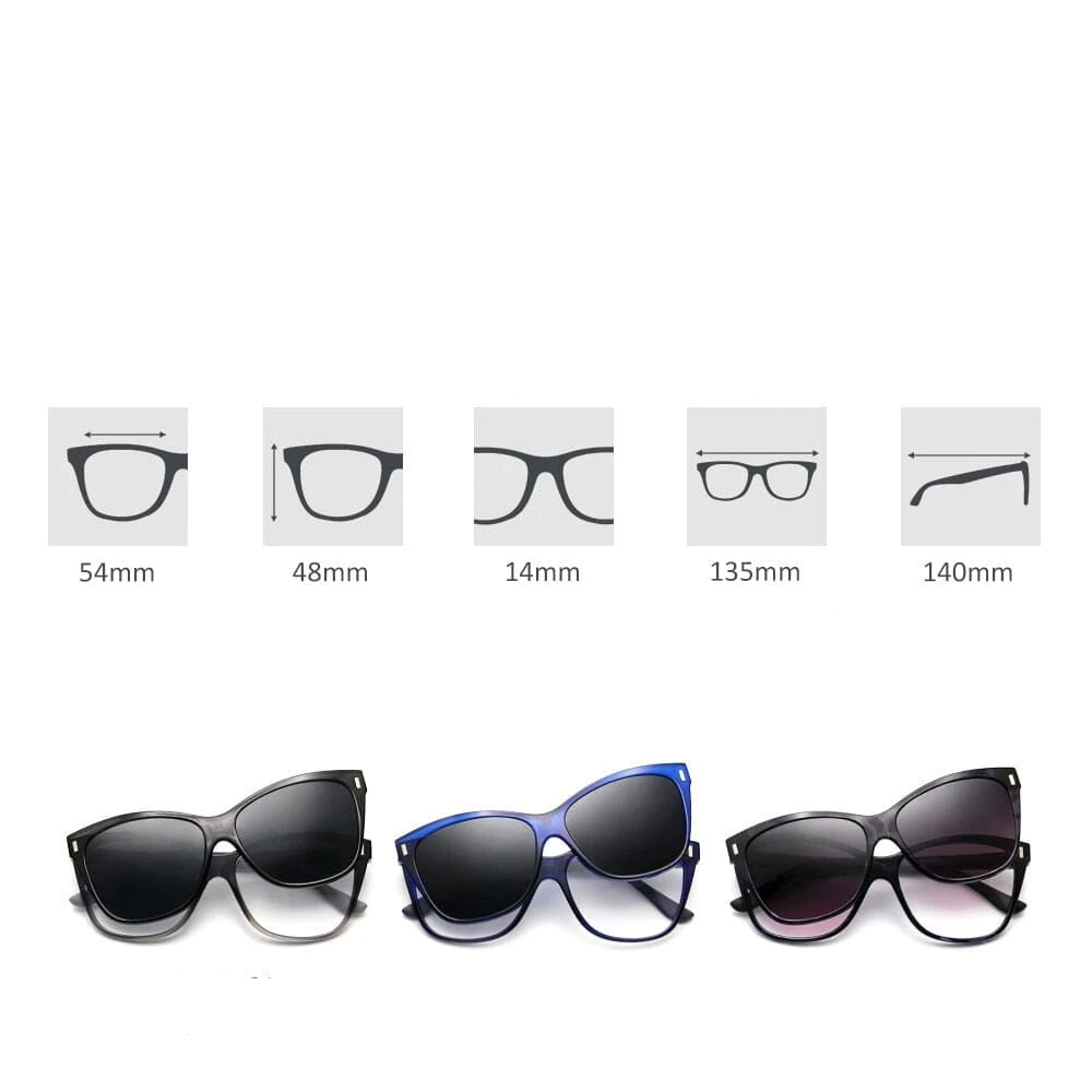 Óculos de Clipon Acetato Feminino Quadrado / BOM ÓCULOS - BO0126 BO0126 Bom Óculos 