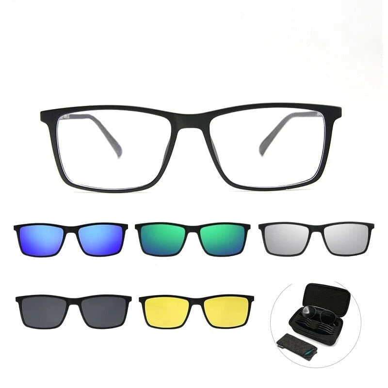 Óculos de Clipon Acetato Masculino Quadrado / BOM ÓCULOS - BO0090 BO0090 Bom Óculos Preto / Clipon 5 
