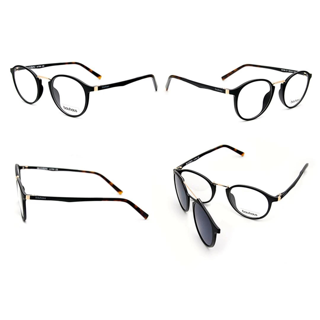 Óculos de Clipon Acetato Unissex Redondo Vintage /BOM ÓCULOS - BO0075 BO0075 Bom Óculos 