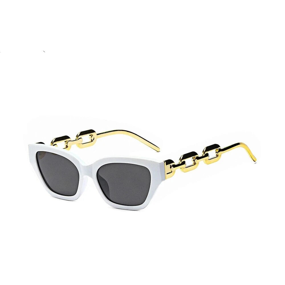 Óculos de Sol Acetato Feminino Quadrado Retrô / BOM ÓCULOS - BO0121 BO0121 Bom Óculos Branco 