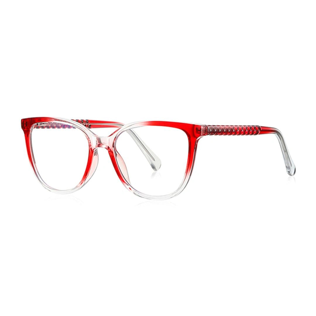 Óculos de Sol Acetato Feminino Redondo / BOM ÓCULOS - BO0070 BO0070 Bom Óculos Vermelho e Transparente 