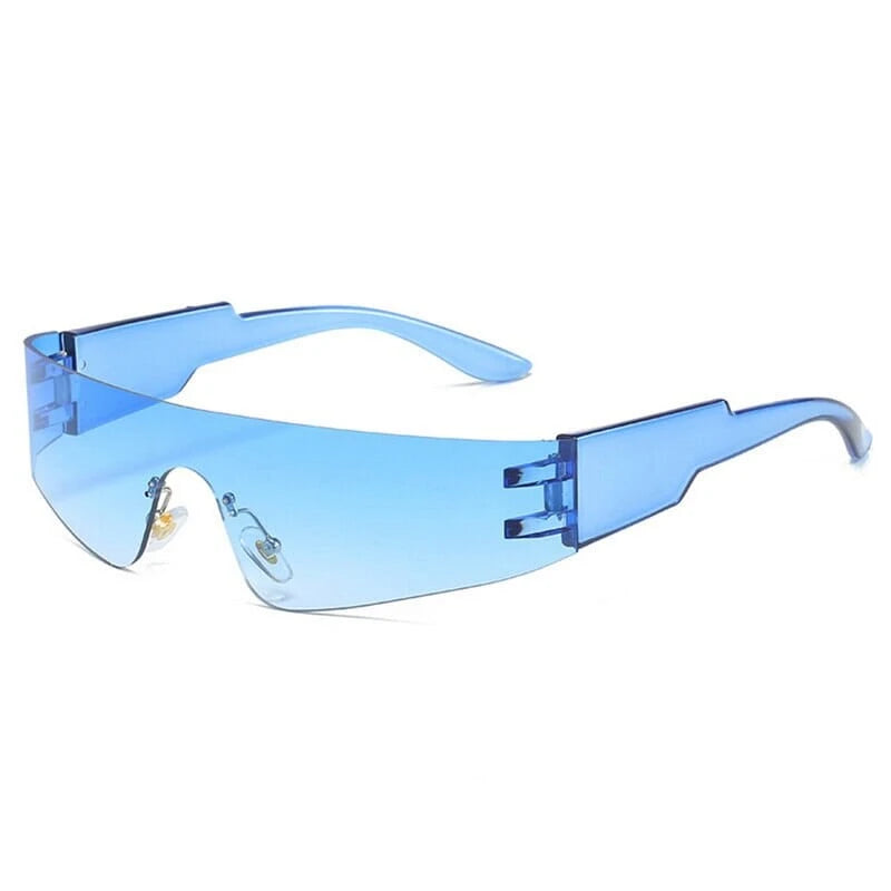 Óculos de Sol Acetato Unissex Quadrado Cyberpunk / BOM ÓCULOS - BO0095 BO0095 Bom Óculos Azul 