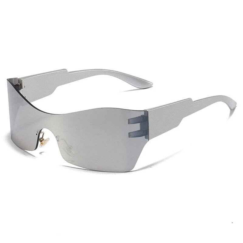 Óculos de Sol Acetato Unissex Quadrado Cyberpunk / BOM ÓCULOS - BO0095 BO0095 Bom Óculos Cinza 02 