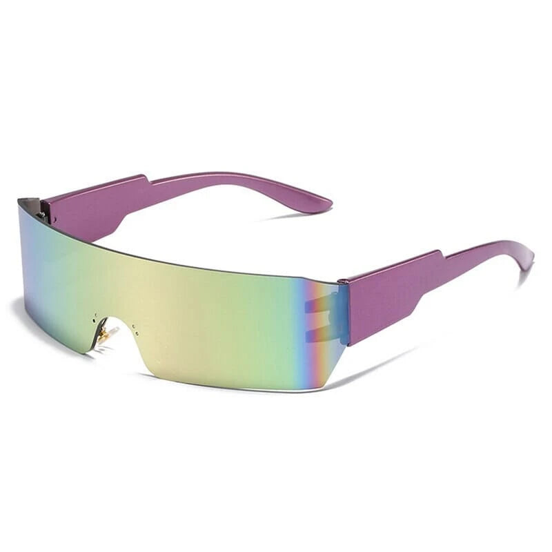 Óculos de Sol Acetato Unissex Quadrado Cyberpunk / BOM ÓCULOS - BO0095 BO0095 Bom Óculos Holográfico 10 