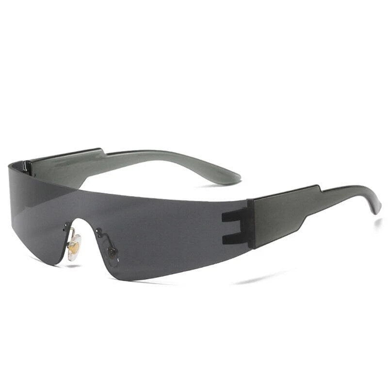 Óculos de Sol Acetato Unissex Quadrado Cyberpunk / BOM ÓCULOS - BO0095 BO0095 Bom Óculos Preto 01 