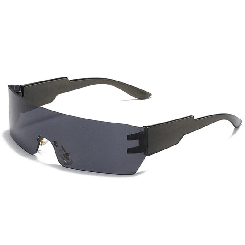 Óculos de Sol Acetato Unissex Quadrado Cyberpunk / BOM ÓCULOS - BO0095 BO0095 Bom Óculos Preto 02 