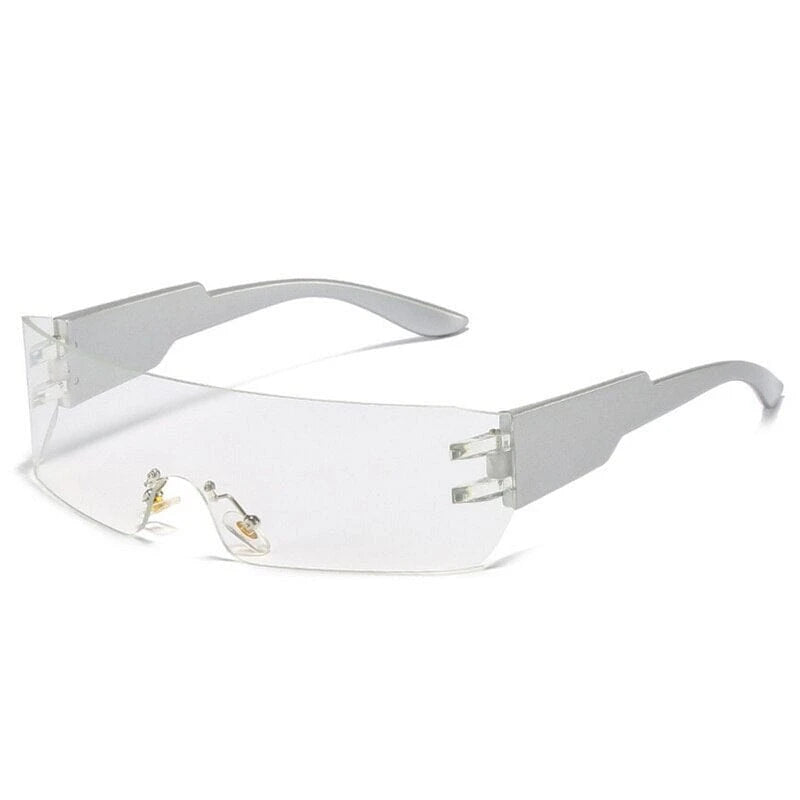 Óculos de Sol Acetato Unissex Quadrado Cyberpunk / BOM ÓCULOS - BO0095 BO0095 Bom Óculos Transparente 02 