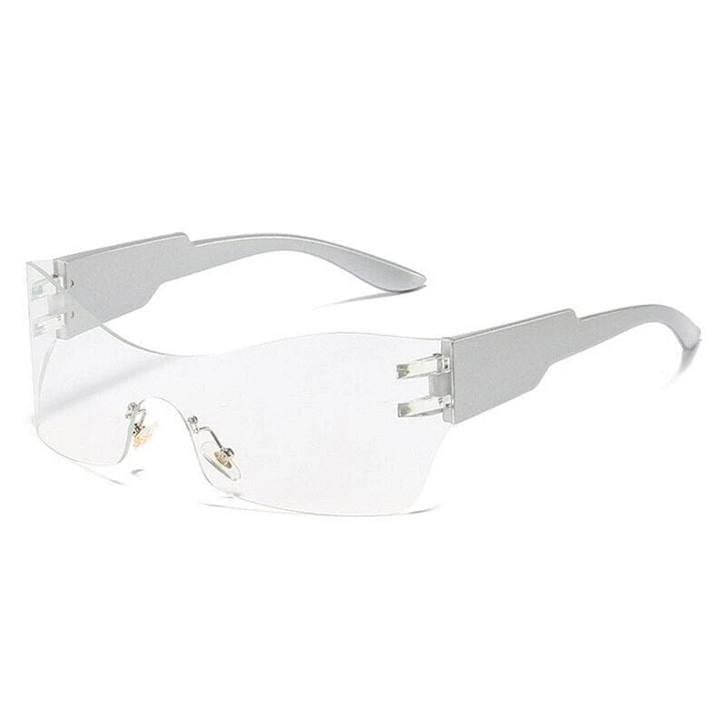 Óculos de Sol Acetato Unissex Quadrado Cyberpunk / BOM ÓCULOS - BO0095 BO0095 Bom Óculos Transparente 