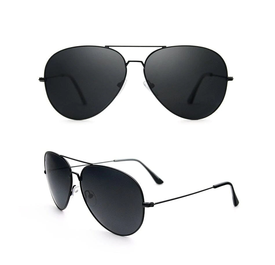 Óculos de Sol Aviador Metal Masculino / BOM ÓCULOS - BO0115 BO0115 Bom Óculos Preto 