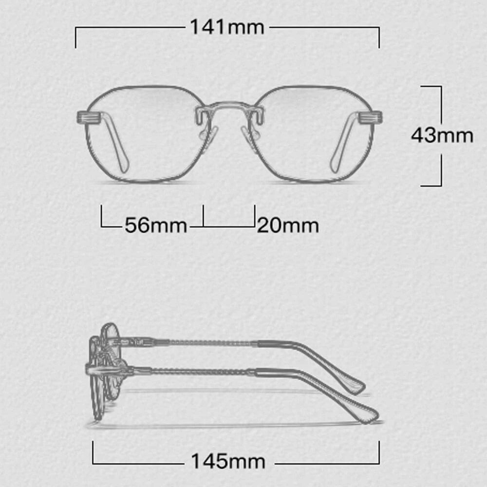 Óculos de Sol Metal Feminino Fashion / BOM ÓCULOS - BO0014 BO0014 Bom Óculos 