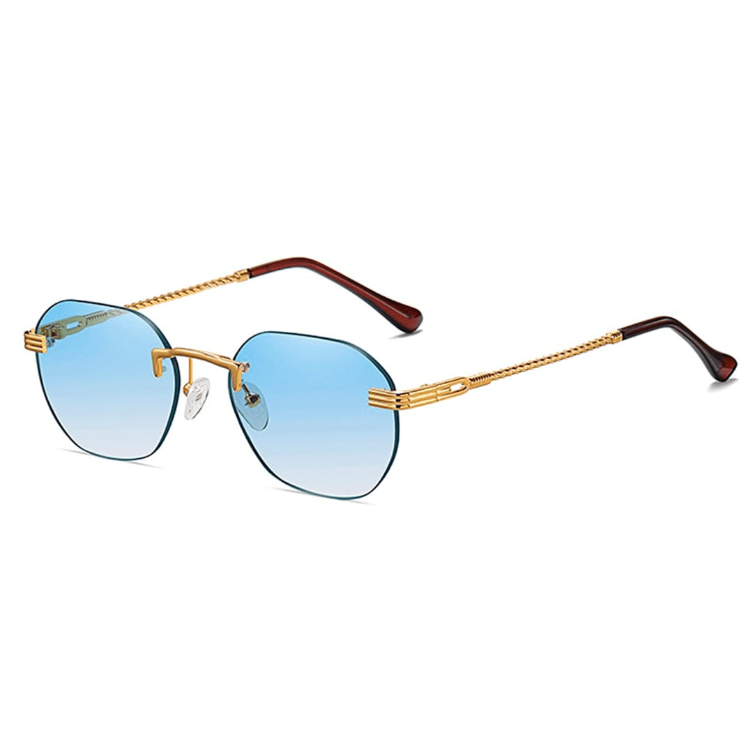 Óculos de Sol Metal Feminino Fashion / BOM ÓCULOS - BO0014 BO0014 Bom Óculos Azul 