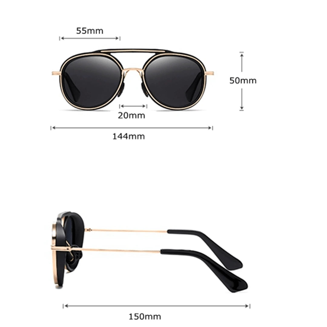 Óculos de Sol Metal Unissex Grife Estilo Aviador / BOM ÓCULOS - BO0009 BO0009 bomoculos 