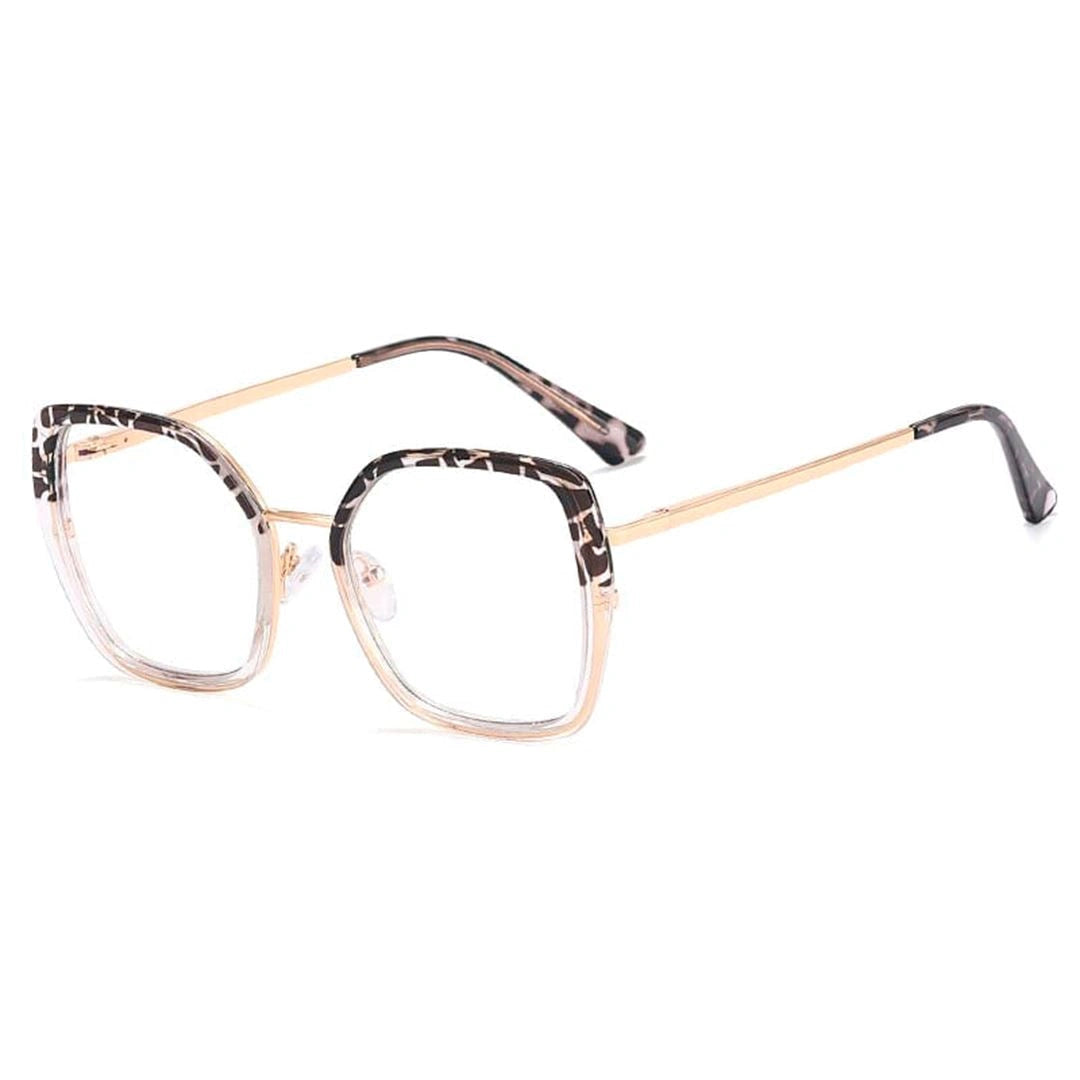 Óculos Metal Feminino Quadrado TR90 / BOM ÓCULOS - BO0061 BO0061 Bom Óculos Animal Print 