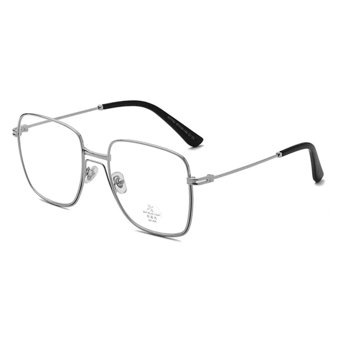 Óculos Metal Unissex Quadrado / BOM ÓCULOS - BO0066 BO0066 Bom Óculos Cinza 
