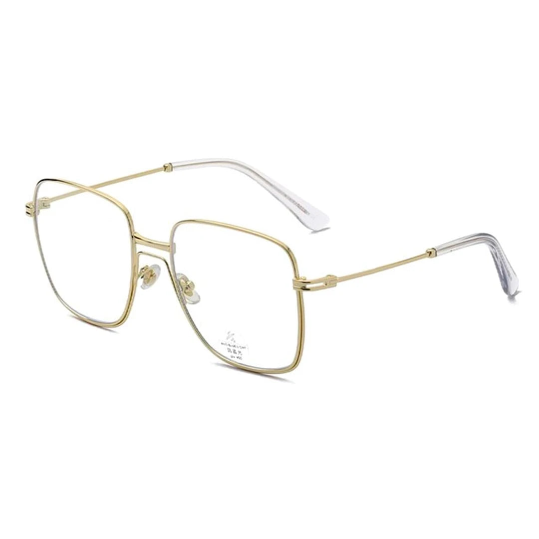 Óculos Metal Unissex Quadrado / BOM ÓCULOS - BO0066 BO0066 Bom Óculos Gold 