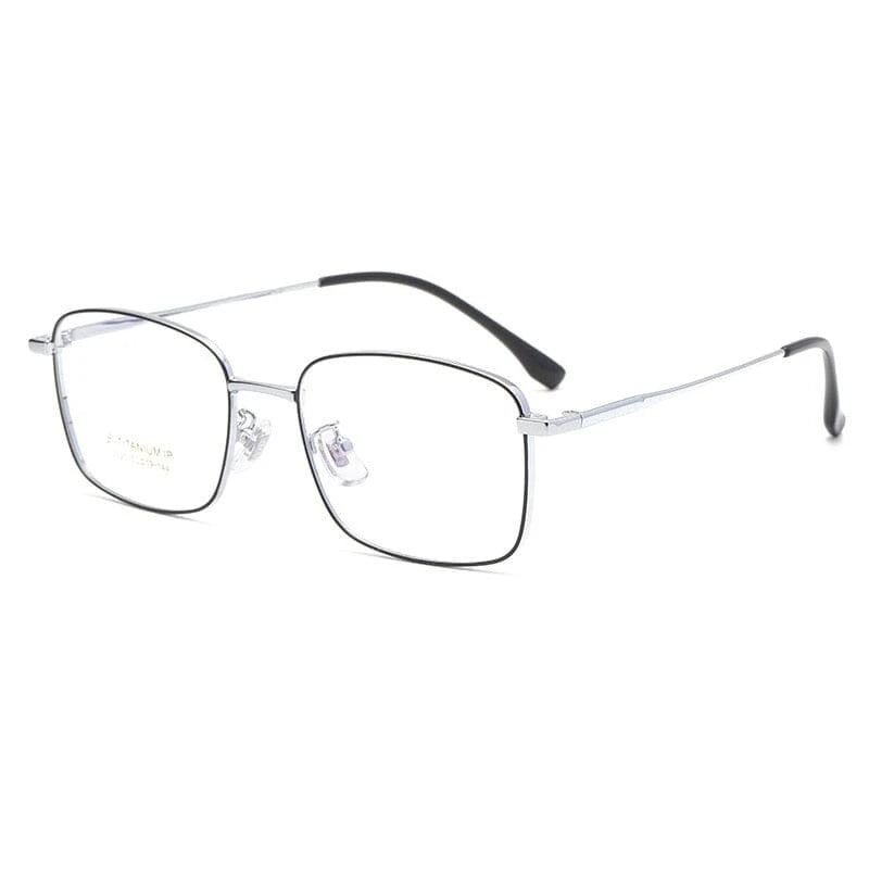 Óculos Quadrado Masculino Clássico / BOM ÓCULOS- BO0029 BO0029 Bom Óculos Cinza e Preto 