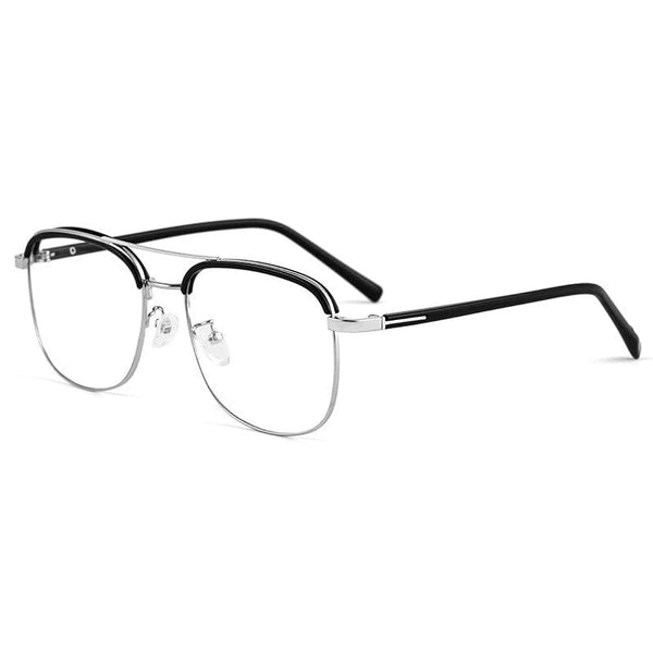 Óculos Quadrado Masculino Grande / BOM ÓCULOS- BO0028 BO0028 Bom Óculos Preto Cinza 